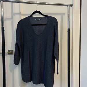 Women's V-Neck Gray Sweatshirt